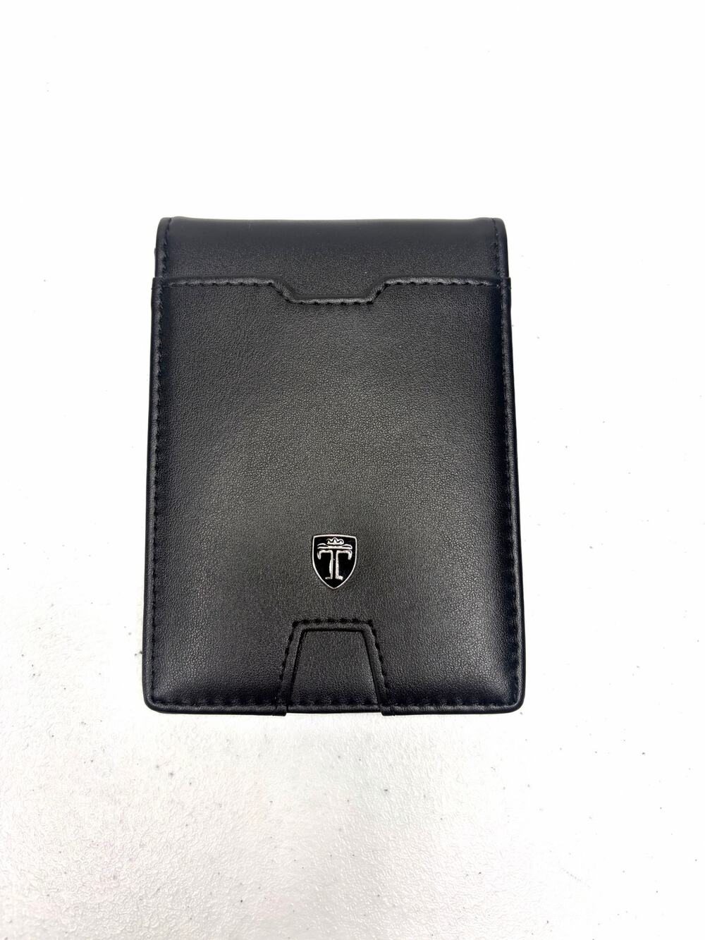 Travando Slim Bi-Fold Wallet with Money Clip Black NWOT